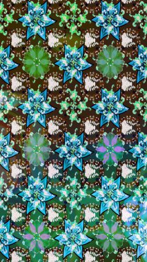 Desen, çizim, çiçek sınırı. Güzel, parlak, pürüzsüz kumaş, tuval. Çiçek çelengi. Raster illüstrasyonu. Kıvırcık, parlak örgü. Klasik eski arkaplan.