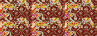 Raster deseni. Bahar çiçekleriyle desen dalla, kahverengi renklerle çiçek siluetiyle.