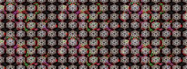 Hint çiçek liyada madalyon deseni. Etnik Mandala süsü. Tekstil, tebrik kartı, boyama kitabı, telefon kılıfı baskı için kullanılabilir. Raster Kına dövme tarzı.