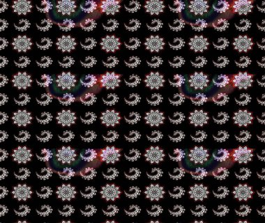 Motley illüstrasyonu. Siyah ve gri çiçekli bahar çiçekleri. Küçük çiçekte güzel bir desen. Moda baskıları için zarif bir şablon. Küçük renkli çiçekler..