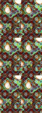 Yeşil ve kahverengi renkli güzel tekstil. Suluboya çiçekli çiçek deseni. Raster illüstrasyonu.