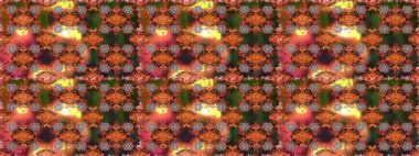 Tekstil ve kapak tasarımı için mükemmel. Kahverengi renkli çiçekler. Doodle tarzı. El çizimi dikişsiz sonbahar çiçekleri deseni. Renkli, kahverengi, pürüzsüz desen.