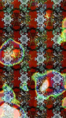 Renkli Bahar Teması eskiz kalıbı. Kahverengi ve kırmızı renkte çiçekler. Çiçek desenli eskiz, yaz çiçekleri. Düz Çiçek Elementleri Tasarımı.