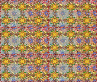 Nazik, narin çiçek arkaplanı. Bej ve kahverengi renkli çiçekler. Raster çiçek desenli ve çiçekli..