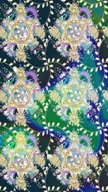 Robot resim. Çiçekli bahar çiçekleri. Küçük renkli çiçekler. Küçük çiçekte güzel bir desen. Motley illüstrasyonu. Moda baskıları için zarif bir şablon.