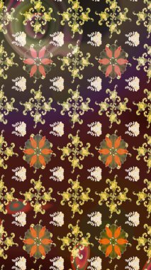 Kahverengi renkli çiçekler. Renkli Yaz Temalı eskiz kalıbı. Düz Çiçek Elementleri Tasarımı. Raster illüstrasyonunda çiçek deseni çizimi.