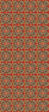 Kahverengi, turuncu ve gri renklerde altın elementlerle kusursuz desen. Kusursuz altın desen. Raster doğulu süsü.