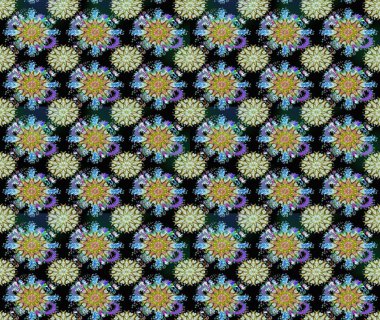 Düz Çiçek Elementleri Tasarımı. Güzel çiçek deseni. Renkli Bahar Temalı Kusursuz Arkaplan. Siyah ve nötr renkte çiçekler.