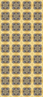 Kusursuz raster arka plan. Çiçek deseni. Duvar kâğıdı barok, İspanyol kumaşı. Şık bir grafik desen. Sarı, gri ve bej renklerde altın elementler.