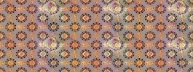 Raster deseni. Organik elementler. Botanik çizim kalıbı. Suluboya etkisi.