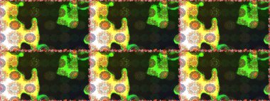 Raster illüstrasyonu. Küçük çiçekli şirin bir desen. Çiçek ve yapraklı çiçek deseni.