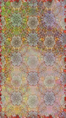 Raster illüstrasyon. Güzel doodles çiçekler ile Dikişsiz çiçek deseni. Küçük çiçek sevimli çiçek desen. Güzel kumaş deseni.