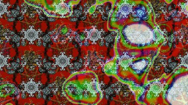 Zarif, parlak ve kırmızı çiçek desenli eskiz. Sabıka baskıları, bebek kıyafetleri, duvar kâğıtları, paket kutuları vb..