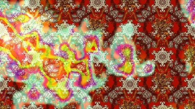 Klasik taslak çizimi. Çiçeksel kahverengi ve nötr çizim deseni. Raster çiçek izi..