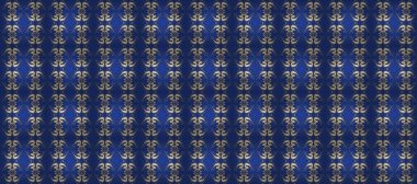 Doğu tarzı arabesk. Hassas altın deseni açın. Parlak dantel, stilize çiçekler, şal desenli. Güzel renklerde ve altın elementlerle kusursuz desen. Kusursuz altın desenli bukleler. Raster illüstrasyonu