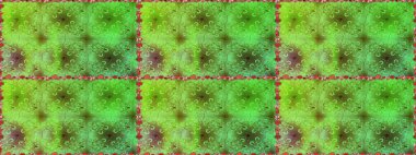 Raster illüstrasyonu. 3 boyutlu çiçekler, pürüzsüz. Yeşil ve kahverengi renklerde.