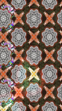 Çizgi çizimi kalıbı. Şirin çiçekler. Raster Moda kumaş deseni.