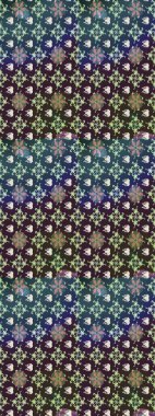 Raster illüstrasyonundaki çiçek desenli çizim. Renkli Bahar Teması eskiz kalıbı. Düz Çiçek Elementleri Tasarımı. Süslü kumaş deseni.