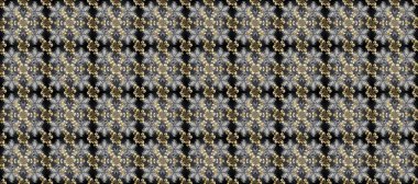 Süslü raster dekorasyonu. Altın desenli gri, bej ve siyah renklerde altın elementler. Barok tarzında duvar kağıdı tasarımı için kusursuz damaske deseni arkaplanı.