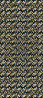 Şık bir grafik desen. Çiçek deseni. Kusursuz raster arka plan. Gri, kahverengi ve mavi renklerde altın elementler. Duvar kâğıdı barok, İspanyol kumaşı.