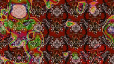 Modern, kahverengi, kırmızı ve nötr raster arka plan duvar kâğıdı çizgisi, desenli desenli desenli çiçekler, çiçekli süsler. Çiçekli el çizimi çizimi deseni.