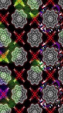 Raster illüstrasyonu. Küçük çiçekli şirin bir desen. Çiçek ve yapraklı çiçek deseni.