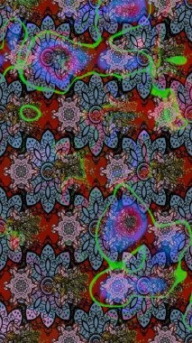 Çiçekli çiçek deseni, suluboya. Düz Çiçek Elementleri Tasarım Raster illüstrasyonu. Tarafsız renkler üzerine çiçekler. Renkli Bahar Teması çizim kalıbı.