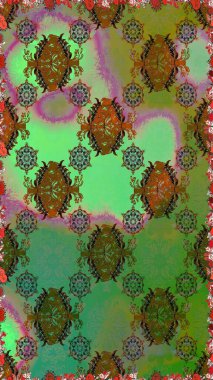 Raster resim. Ultrafashionable kumaş deseni. Organik motifi arka plan. Seamless modeli.