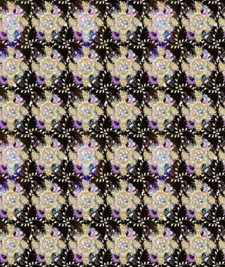 Raster illüstrasyonu. El çizimi. Çiçekler, dallar, bitkiler ve çiçekler. Güzel kumaş deseni.