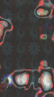 Raster Güzel kumaş deseni. Çiçek arkaplan ile soyut zarafet çizim deseni.