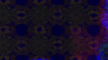 Renkli unsurlarla hareketli arka plan görüntüleri. Çiçekler. Eski model. Bayrak tarzı. Video kaydı. Şablon. Döngü. Kusursuz..