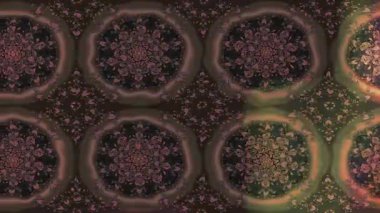 Renkli unsurlarla hareketli arka plan görüntüleri. Çiçekler. Eski model. Bayrak tarzı. Video kaydı. Şablon. Döngü. Kusursuz..