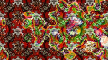 Kahverengi ve kırmızı renkler üzerine çiçek desenli eskiz, el yapımı papatyalar, papatyalar. Tekrarlayan çiçek arkaplanı, zarif kahverengi ve kırmızı çiçek duvar kağıdı.