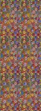 Renkli Bahar Temalı Kusursuz Arkaplan. Raster kusursuz. Güzel kumaş deseni. Çiçek deseni. Düz Çiçek Elementleri Tasarımı.