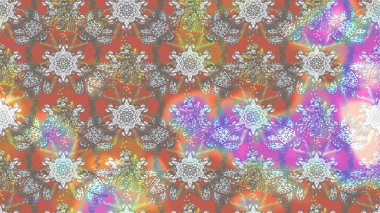 Kızılderili desenli desenli desenli şal deseni. Etnik Mandala süsü. Raster Henna dövme stili. Tekstil, tebrik kartı, boyama kitabı, telefon kılıfı baskısı için kullanılabilir.