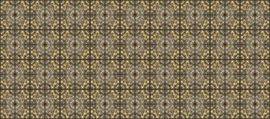 Raster. Doğulu arabeskler. Kahverengi, gri renklerde, altın elementlerle kusursuz desen. Parlak dantel, stilize çiçekler, şal desenli. Kusursuz altın desenli bukleler. Zarif altın deseni aç.