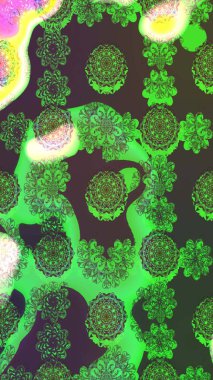 Küçük çiçekteki sevimli çiçek deseni. Raster illüstrasyonu. Güzel karalamalı çiçek desenli çizim. Güzel kumaş deseni.