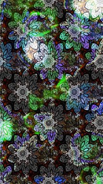 Küçük çiçekte güzel bir desen. Küçük renkli çiçekler. Motley illüstrasyonu. Robot resim. Çiçekli bahar çiçekleri. Moda baskıları için zarif bir şablon.