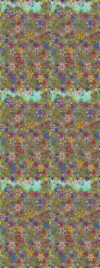 Raster - stok. Yeşil çiçekli kusursuz desen, suluboya çiçek deseni, şirin çiçek, duvar kağıdı, kart veya kumaş için fayanslı.