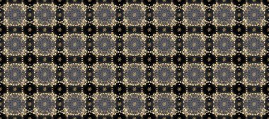 Altın çiçekli, pürüzsüz desen. Barok tarzında altın çiçekli süs. Gri, kahverengi ve bej renklerde altın bir element. Damask arkaplanı.