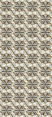 Damask arkaplanı. Barok tarzında altın çiçekli süs. Gri, bej ve nötr renklerde altın bir element. Altın çiçekli, pürüzsüz desen.