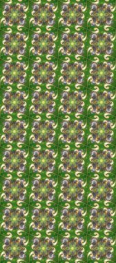 Raster oryantal süs. Yeşil, gri ve bej renklerde altın elementlerle kusursuz desen. Kusursuz altın desen.