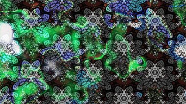 Düz Çiçek Elementleri Tasarımı. Süslü kumaş deseni. Raster illüstrasyonundaki çiçek desenli çizim. Renkli Bahar Teması çizim şablonu.