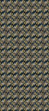 Şık bir grafik desen. Duvar kâğıdı barok, İspanyol kumaşı. Kusursuz raster arka plan. Çiçek deseni. Gri, kahverengi ve mavi renklerde altın elementler.