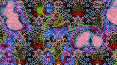 Raster illüstrasyonundaki çiçek desenli çizim. Tarafsız ve mavi renkte çiçekler.