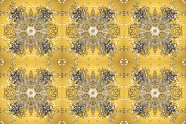 Doğulu stil, altın elementli sarı, bej ve kahverengi renklerde altın desenli arabesk yapar. Raster altın desen. Kusursuz kıvırcık saçlar..