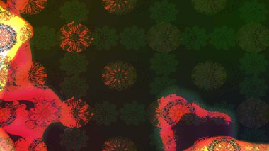 Raster deseni. Raster illüstrasyonu. Gri renklerde bahar çiçekleri. Patlayan çiçekler soyut yerleştirilmiş.