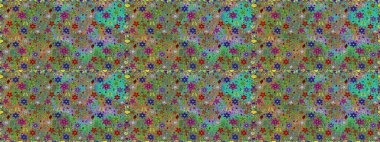 Suluboya kusursuz desen. Çiçekler suluboya tarzında yeşil renkte. Çiçek izi.