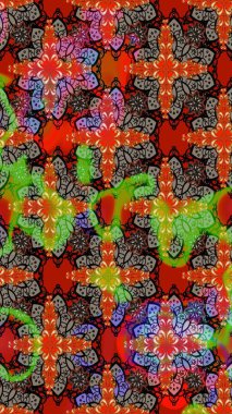 Tekstil için figür. Davetiye ve kartpostal tasarımı için dekoratif çiçek unsurları. Şirin, zarif çiçekler Raster illüstrasyonu. Yapraklı çizim şekli. Poster veya kapak için arkaplan.