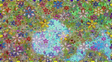 Raster desen. Botanik seamless modeli. Suluboya efekti. Organik öğeleri.